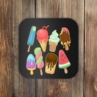 Cute Summer Popsicles And Ice Cream Coaster thumb 0