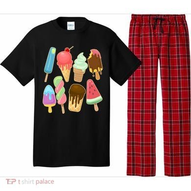 Cute Summer Popsicles And Ice Cream Pajama Set