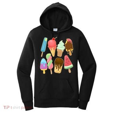 Cute Summer Popsicles And Ice Cream Women's Hoodie