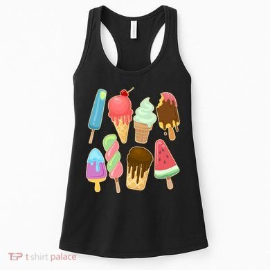 Cute Summer Popsicles And Ice Cream Women's Tank Top