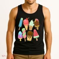 Cute Summer Popsicles And Ice Cream Tank Top thumb 3