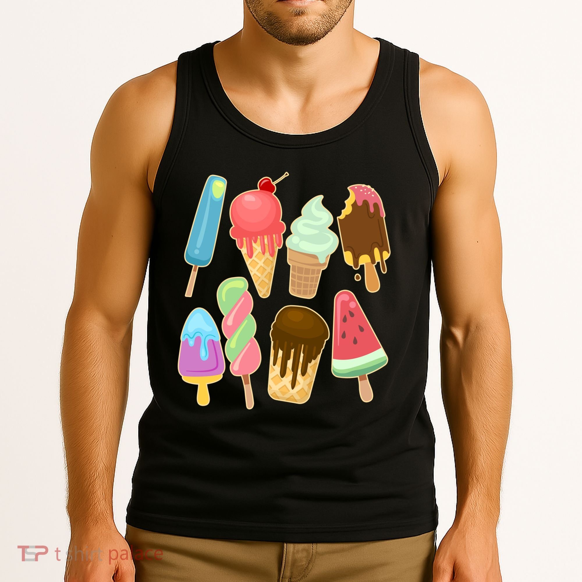 Cute Summer Popsicles And Ice Cream Tank Top