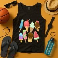 Cute Summer Popsicles And Ice Cream Tank Top thumb 4