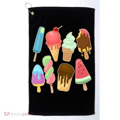 Cute Summer Popsicles And Ice Cream Golf Towel