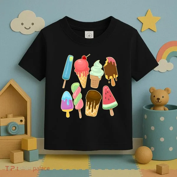 Cute Summer Popsicles And Ice Cream Toddler T-Shirt