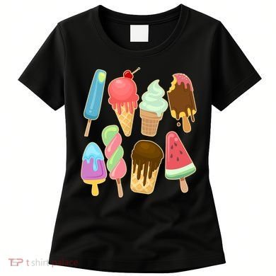 Cute Summer Popsicles And Ice Cream Women's T-Shirt