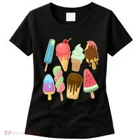 Cute Summer Popsicles And Ice Cream Women's T-Shirt thumb 0