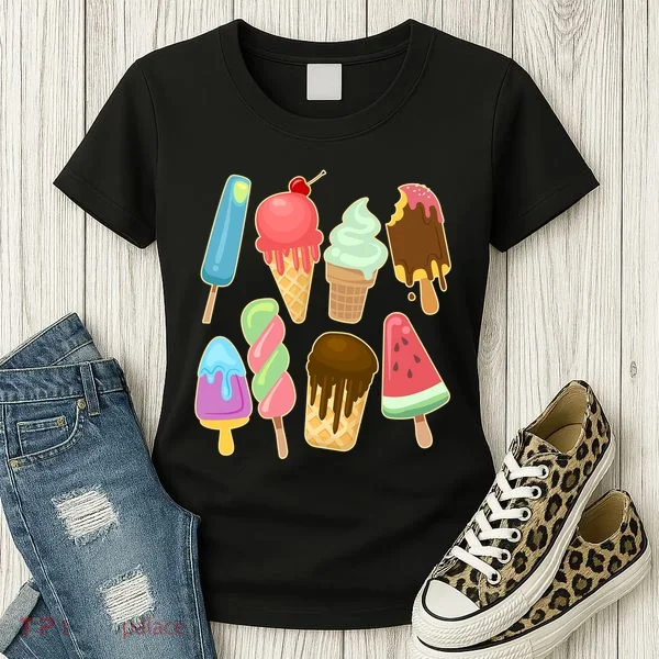 Cute Summer Popsicles And Ice Cream Women's T-Shirt