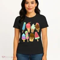 Cute Summer Popsicles And Ice Cream Women's T-Shirt thumb 4