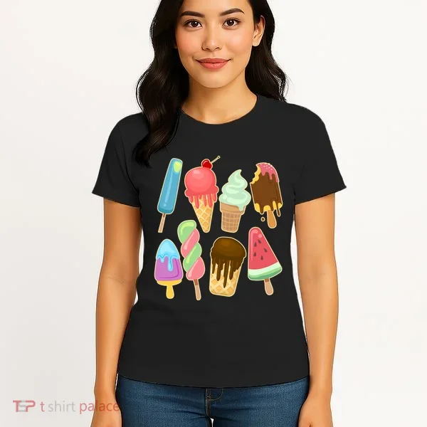 Cute Summer Popsicles And Ice Cream Women's T-Shirt