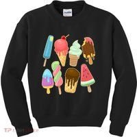 Cute Summer Popsicles And Ice Cream Kids Sweatshirt thumb 0