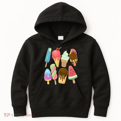 Cute Summer Popsicles And Ice Cream Kids Hoodie