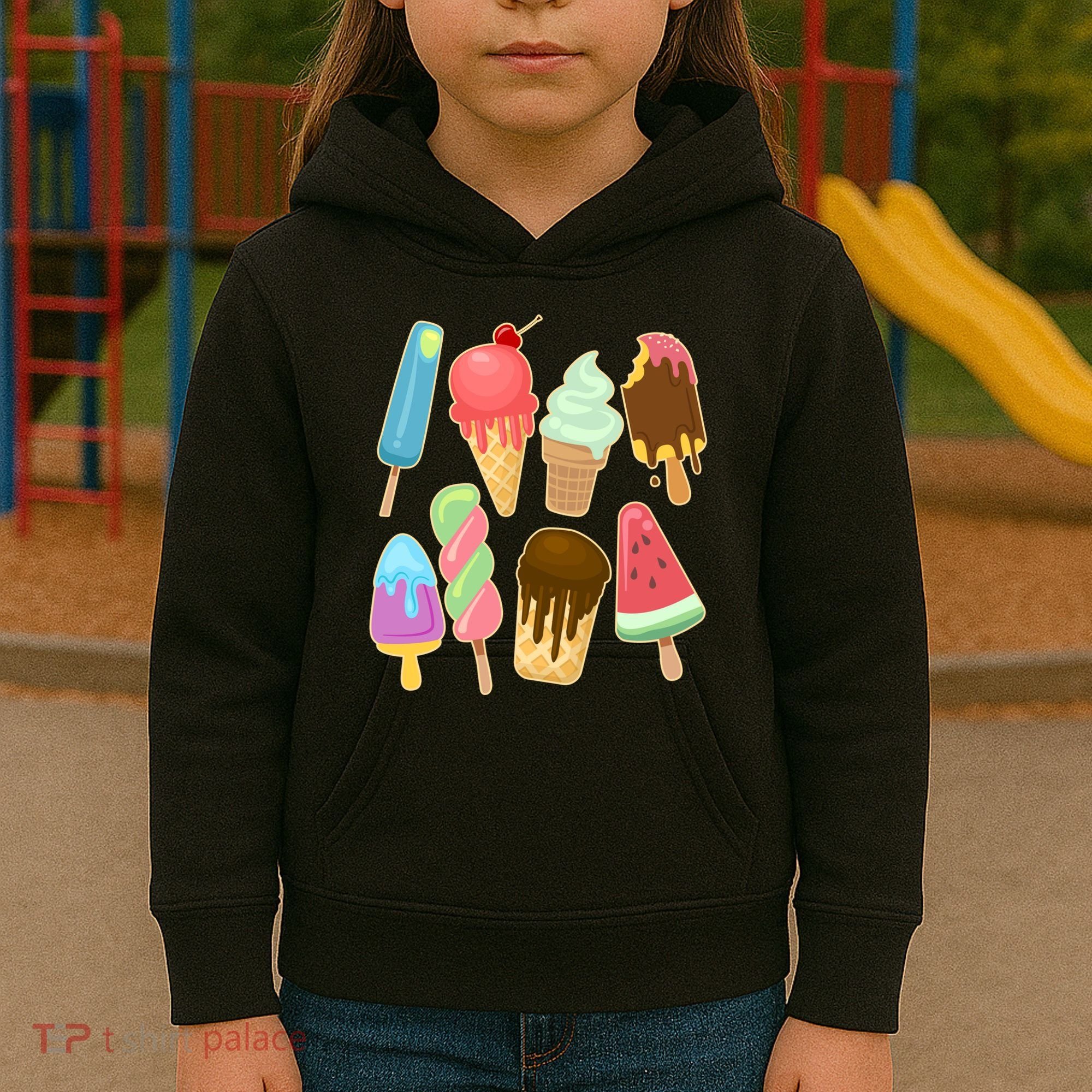 Cute Summer Popsicles And Ice Cream Kids Hoodie
