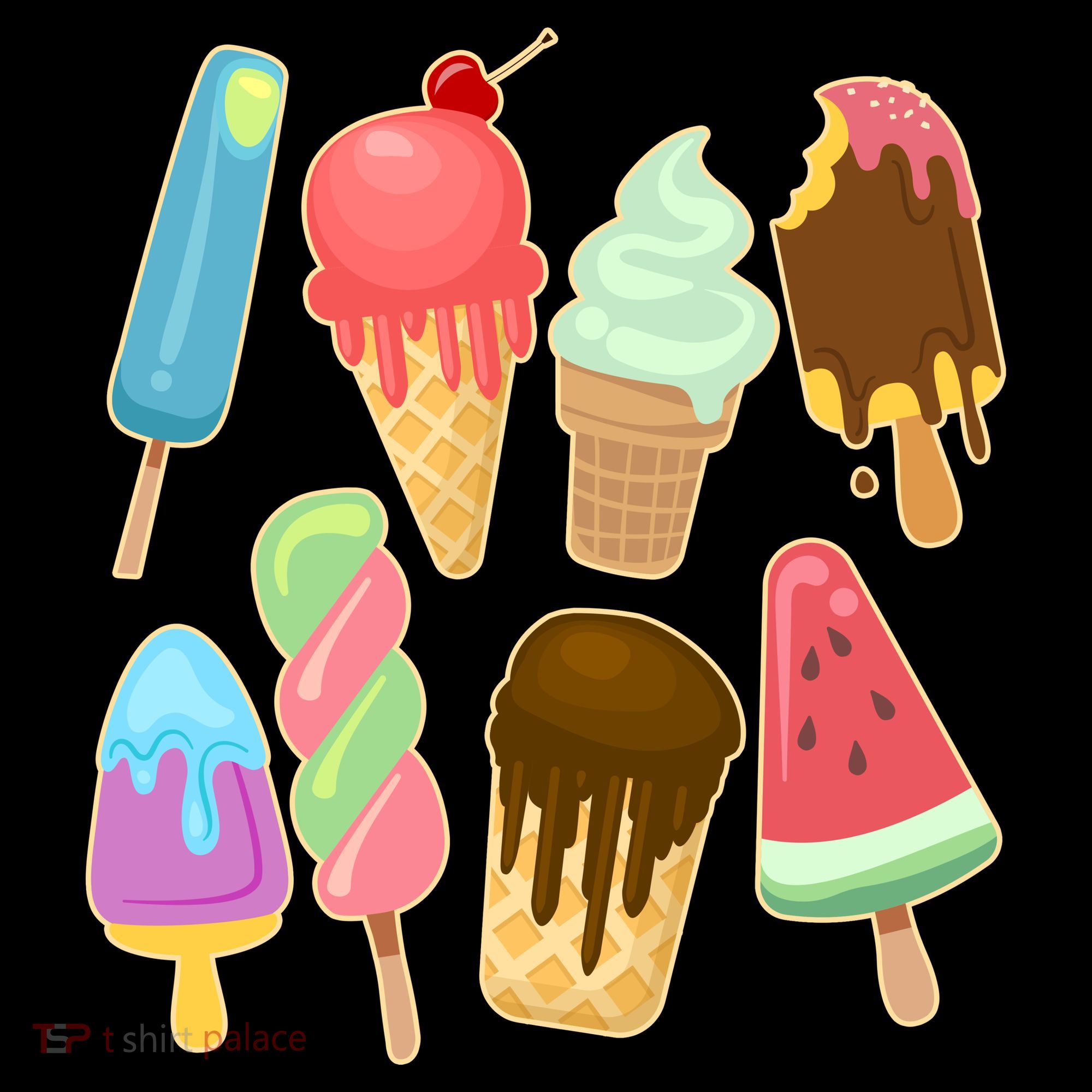 Cute Summer Popsicles And Ice Cream Kids Hoodie
