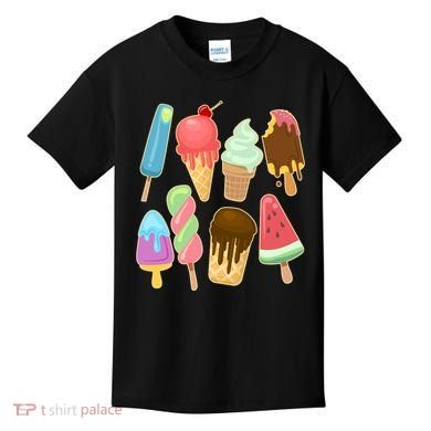 Cute Summer Popsicles And Ice Cream Kids T-Shirt