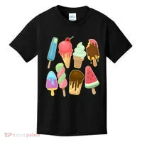 Cute Summer Popsicles And Ice Cream Kids T-Shirt thumb 0