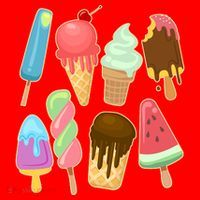 Cute Summer Popsicles And Ice Cream Santa Hat thumb 1