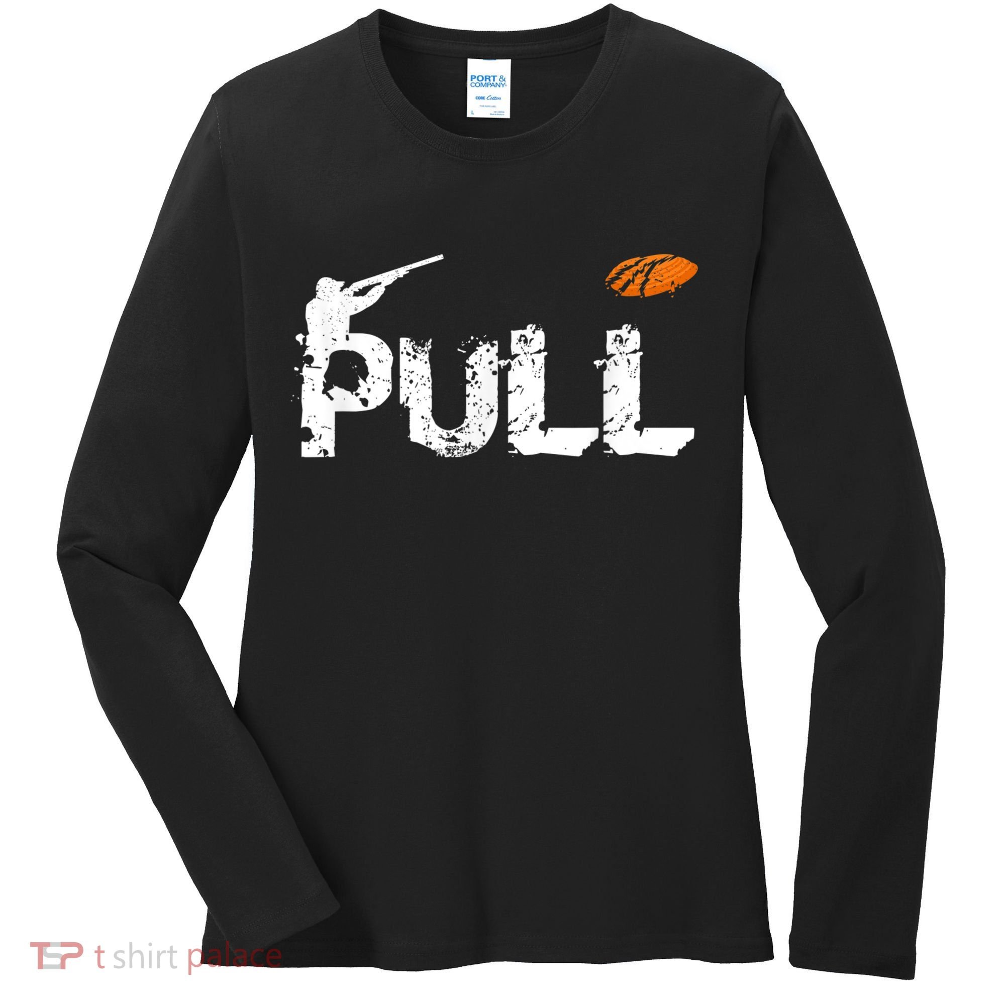 Clay Skeet Pigeon Shooting Pull Clay Bird Hunter Sports Women's Long Sleeve Shirt
