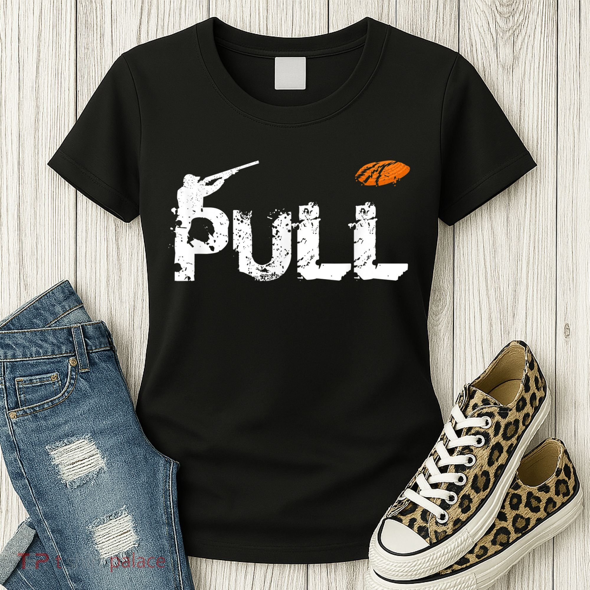 Clay Skeet Pigeon Shooting Pull Clay Bird Hunter Sports Women's T-Shirt