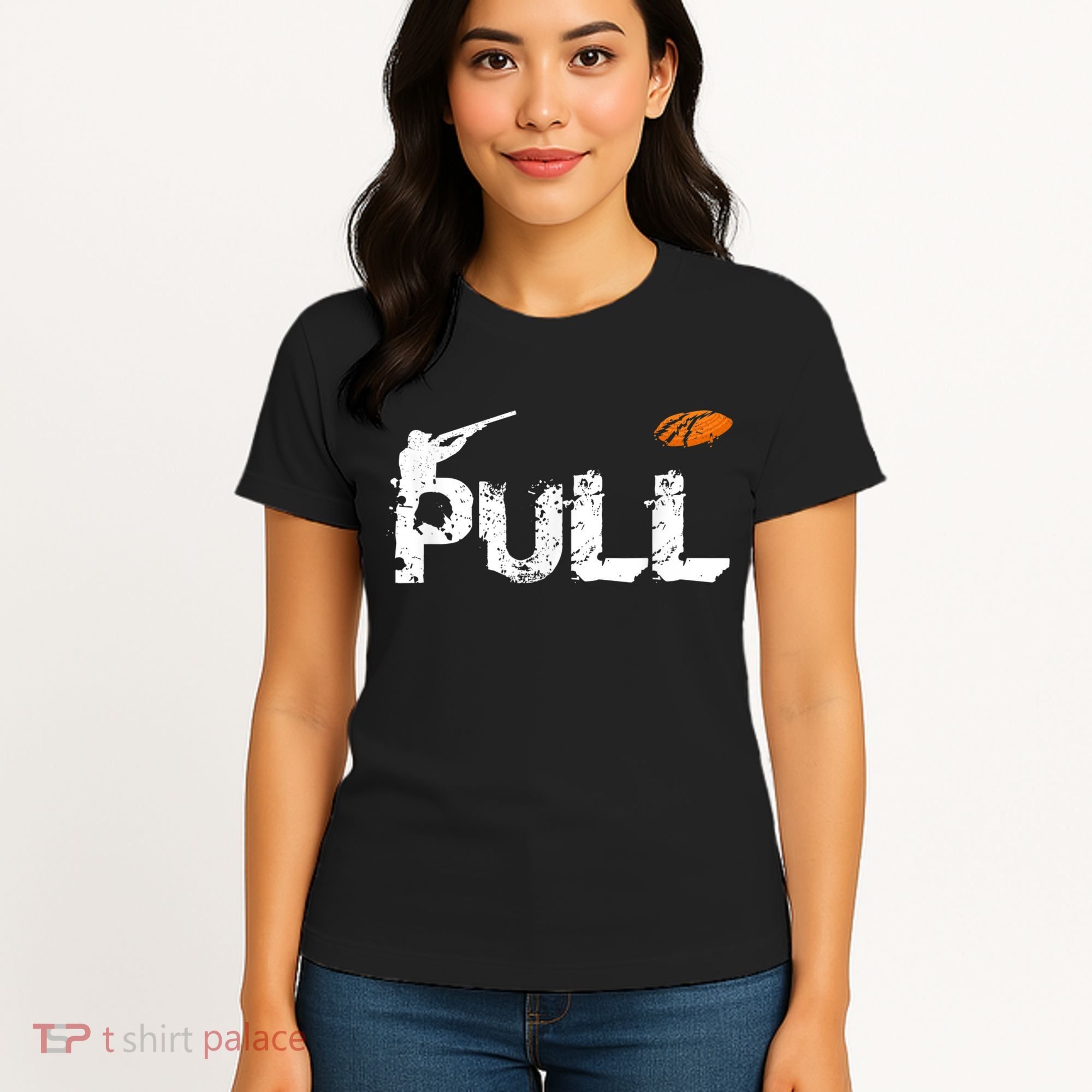 Clay Skeet Pigeon Shooting Pull Clay Bird Hunter Sports Women's T-Shirt