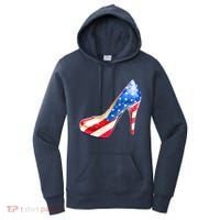 Cute Sparkly Patriotic American Usa Flag Heels Shoes Women's Hoodie thumb 0