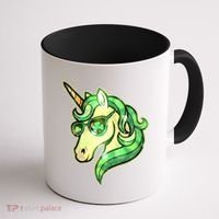 Cool St Patricks Day Lucky Shamrock Clover Unicorn Coffee Mug thumb 1