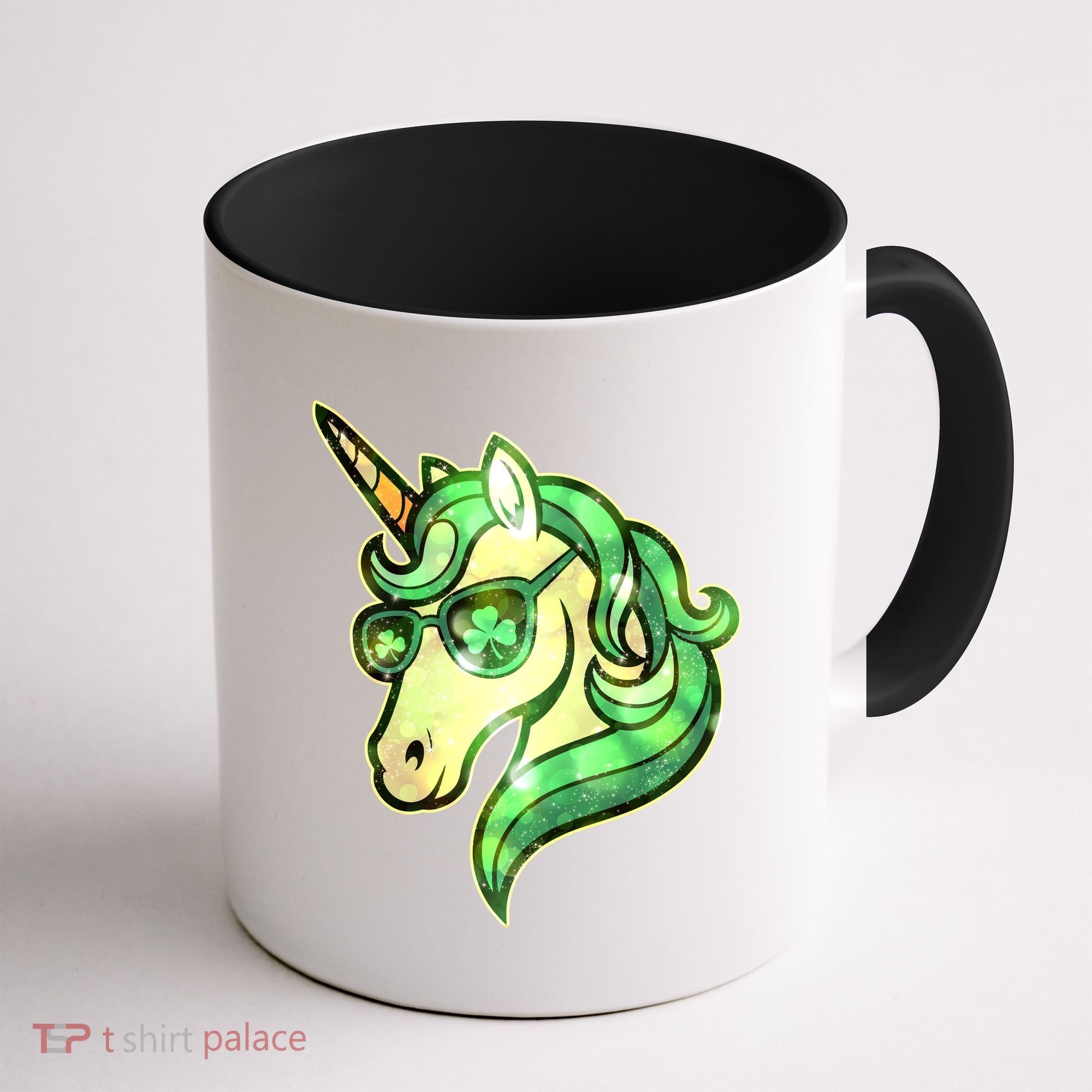 Cool St Patricks Day Lucky Shamrock Clover Unicorn Coffee Mug