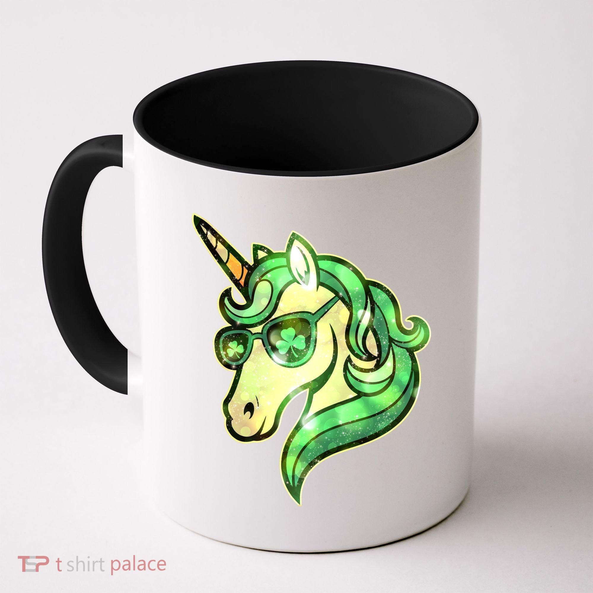 Cool St Patricks Day Lucky Shamrock Clover Unicorn Coffee Mug