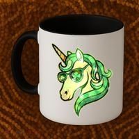 Cool St Patricks Day Lucky Shamrock Clover Unicorn Coffee Mug thumb 2