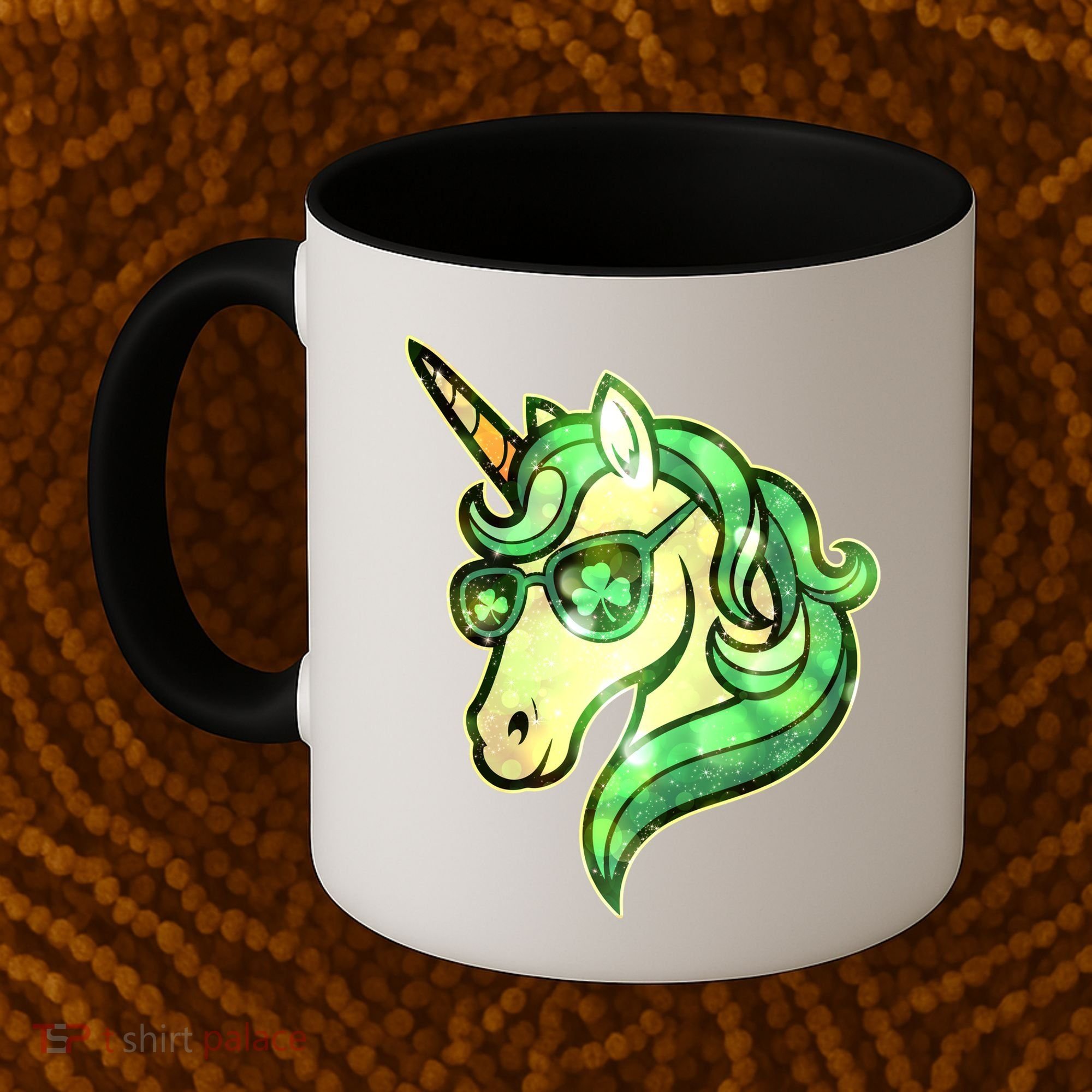 Cool St Patricks Day Lucky Shamrock Clover Unicorn Coffee Mug