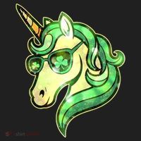 Cool St Patricks Day Lucky Shamrock Clover Unicorn Beanie thumb 2