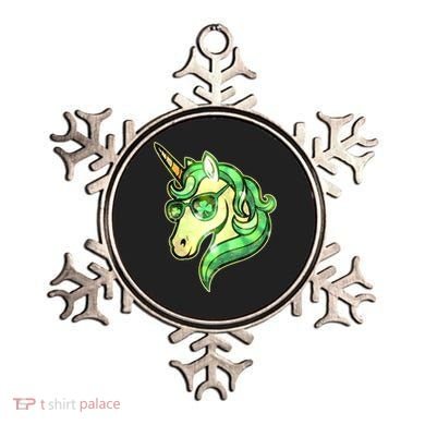 Cool St Patricks Day Lucky Shamrock Clover Unicorn Ornament