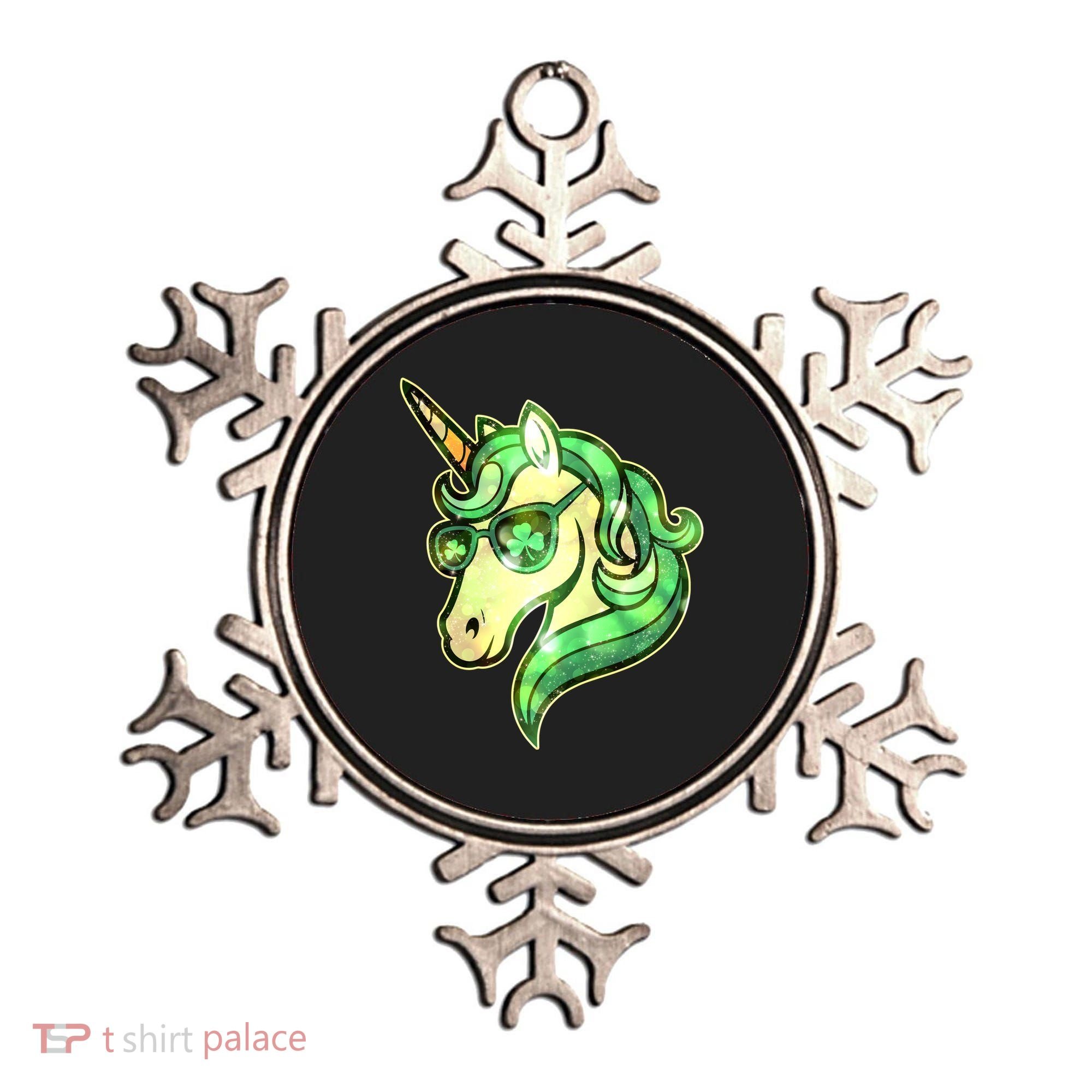 Cool St Patricks Day Lucky Shamrock Clover Unicorn Ornament