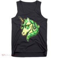 Cool St Patricks Day Lucky Shamrock Clover Unicorn Tank Top thumb 0