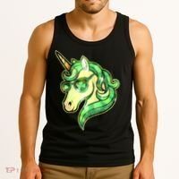 Cool St Patricks Day Lucky Shamrock Clover Unicorn Tank Top thumb 3