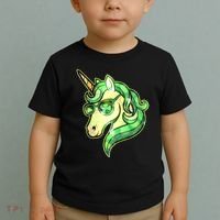 Cool St Patricks Day Lucky Shamrock Clover Unicorn Toddler T-Shirt thumb 2