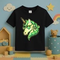 Cool St Patricks Day Lucky Shamrock Clover Unicorn Toddler T-Shirt thumb 3