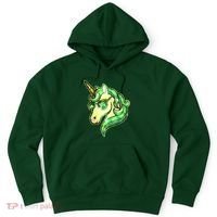 Cool St Patricks Day Lucky Shamrock Clover Unicorn Hoodie thumb 0