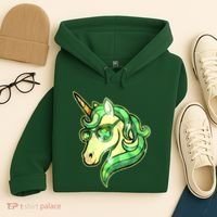 Cool St Patricks Day Lucky Shamrock Clover Unicorn Hoodie thumb 4