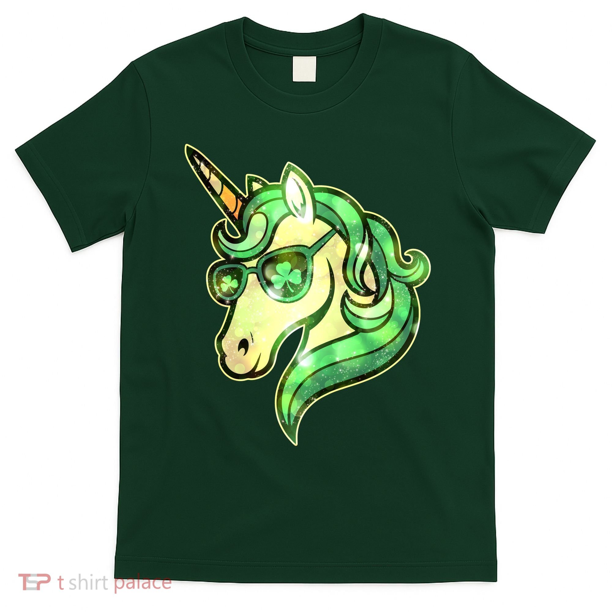 Cool St Patricks Day Lucky Shamrock Clover Unicorn T-Shirt