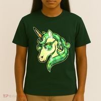 Cool St Patricks Day Lucky Shamrock Clover Unicorn T-Shirt thumb 4