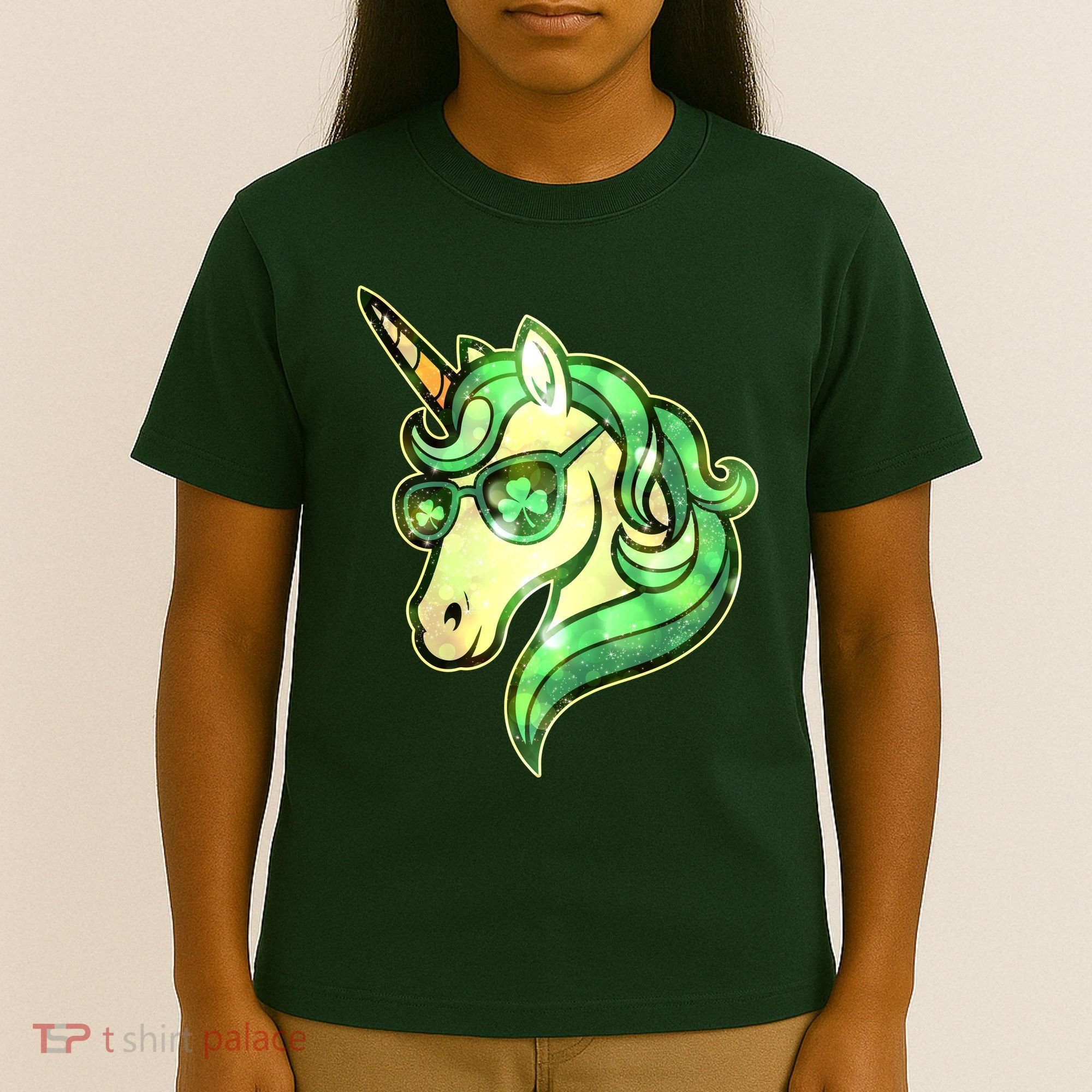 Cool St Patricks Day Lucky Shamrock Clover Unicorn T-Shirt