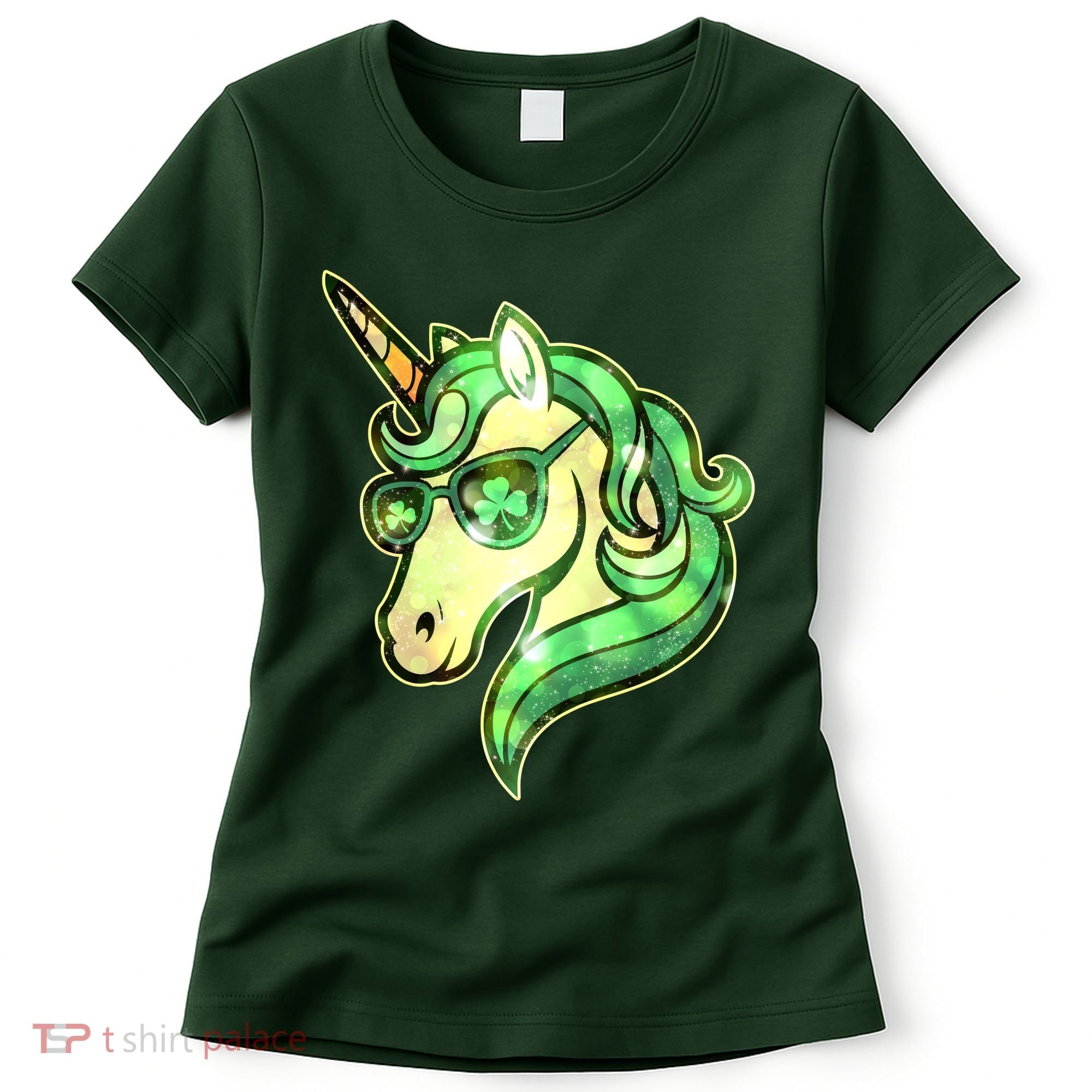 Cool St Patricks Day Lucky Shamrock Clover Unicorn Women's T-Shirt