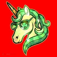 Cool St Patricks Day Lucky Shamrock Clover Unicorn Santa Hat thumb 1