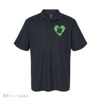 Cute St Patrick's Day Scribble Shamrock Heart Polo thumb 0