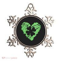 Cute St Patrick's Day Scribble Shamrock Heart Ornament thumb 0
