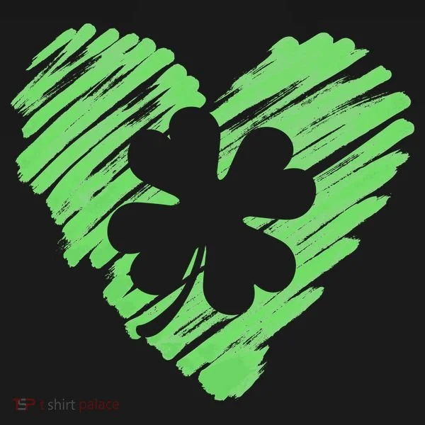 Cute St Patrick's Day Scribble Shamrock Heart Women's Tank Top