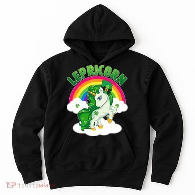 Cute St Patricks Day Rainbow Lepricorn Unicorn Leprechaun Hoodie