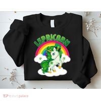 Cute St Patricks Day Rainbow Lepricorn Unicorn Leprechaun Sweatshirt thumb 2