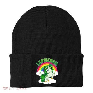 Cute St Patricks Day Rainbow Lepricorn Unicorn Leprechaun Beanie